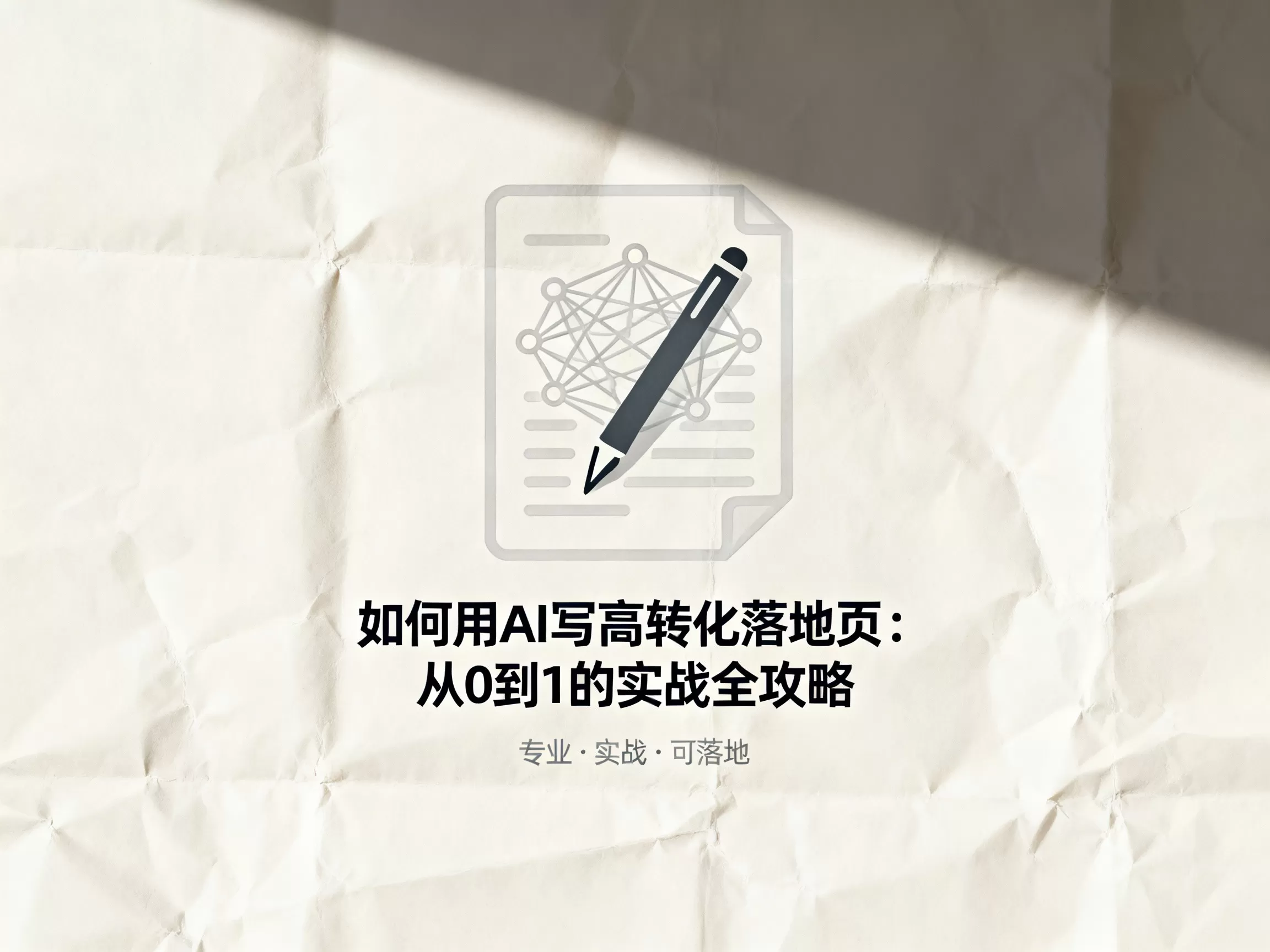 如何用AI写高转化落地页：从0到1的实战全攻略